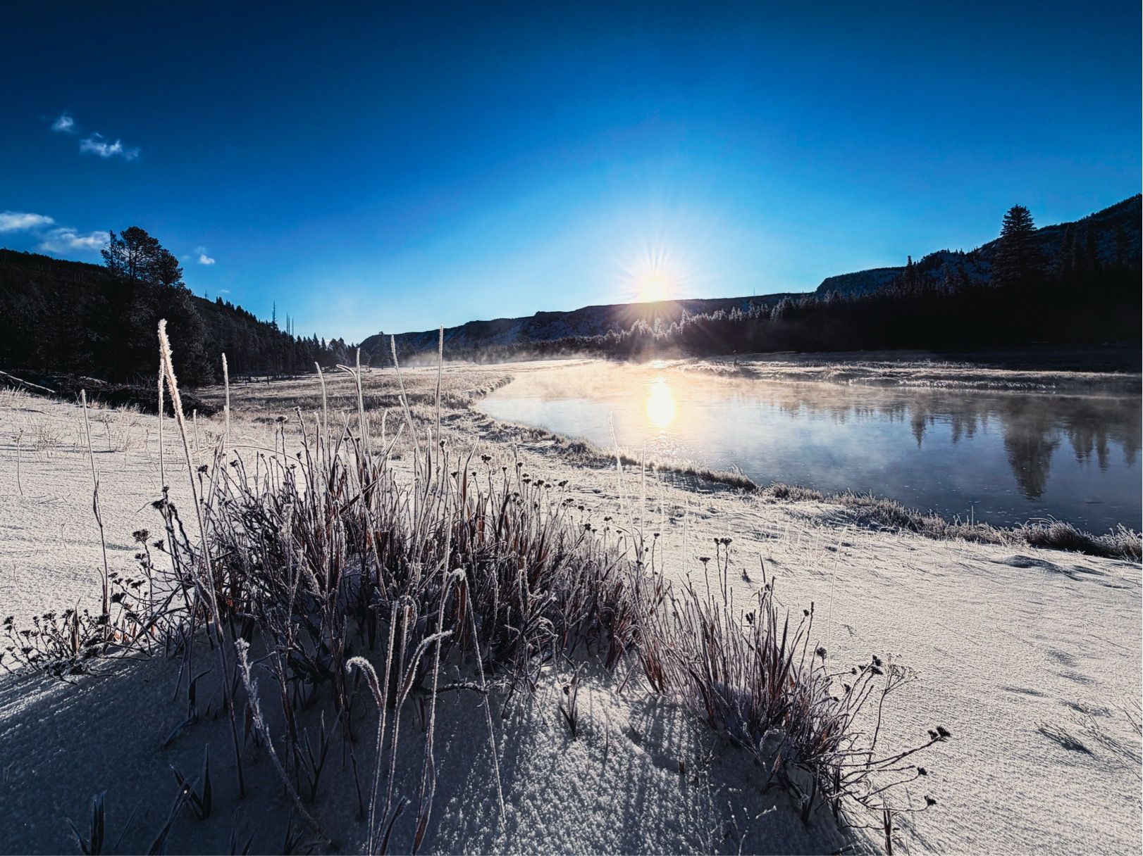 Sunrise over Madison River, Yellowstone National Park