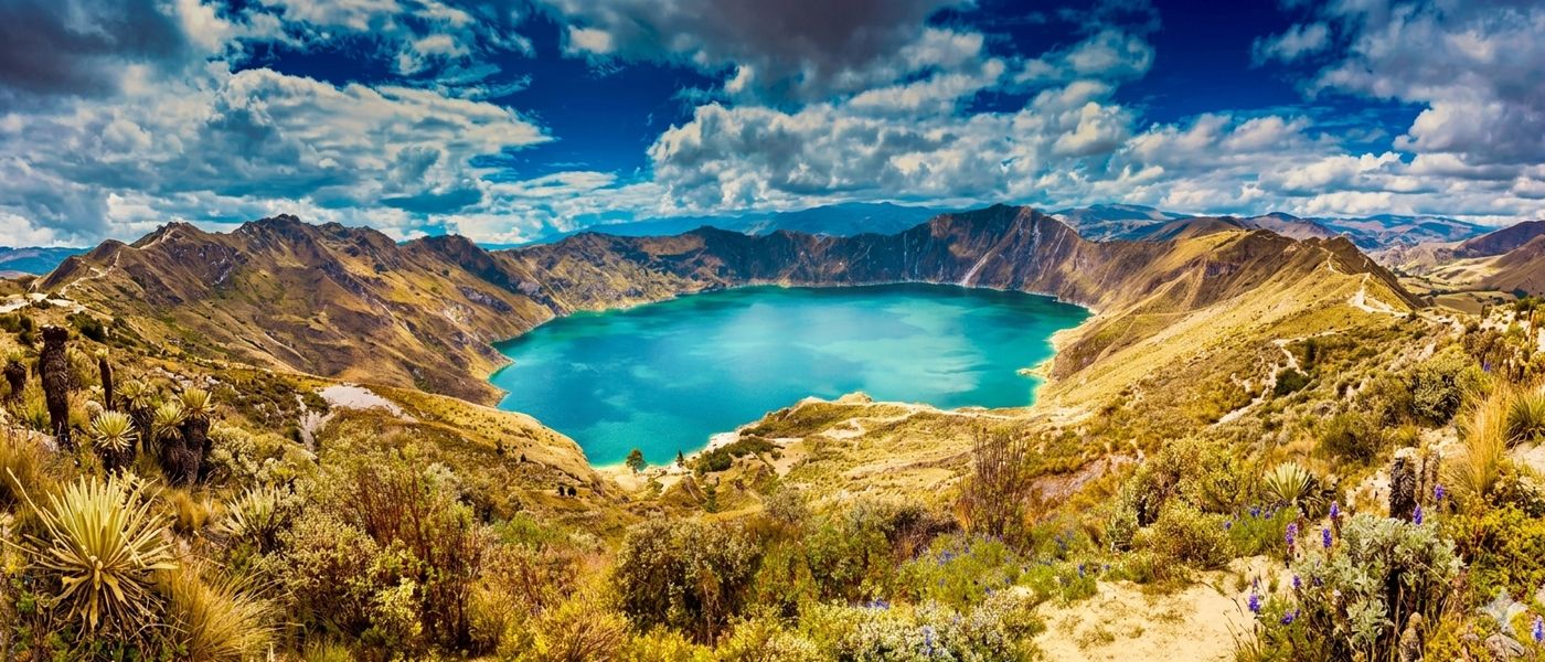Quilotoa crater lake, Ecuador