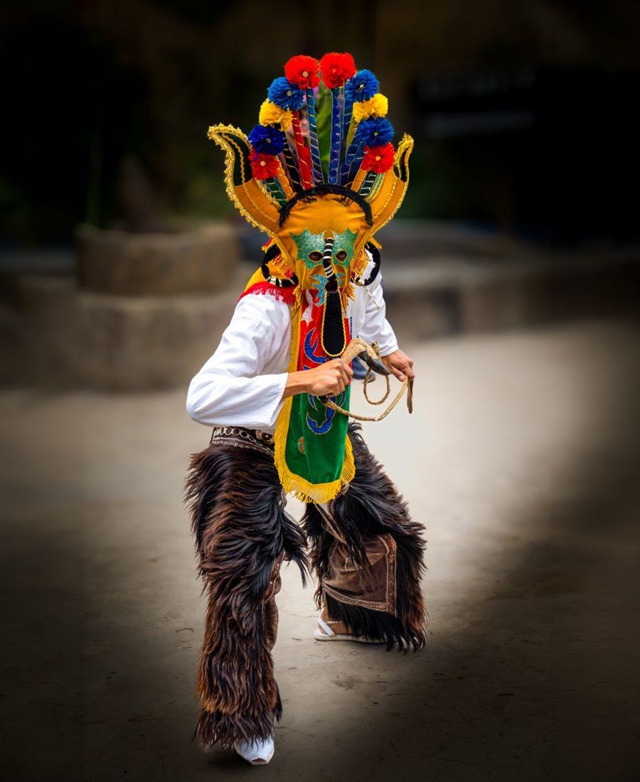 Diablo Huma performer, Quito, Ecuador