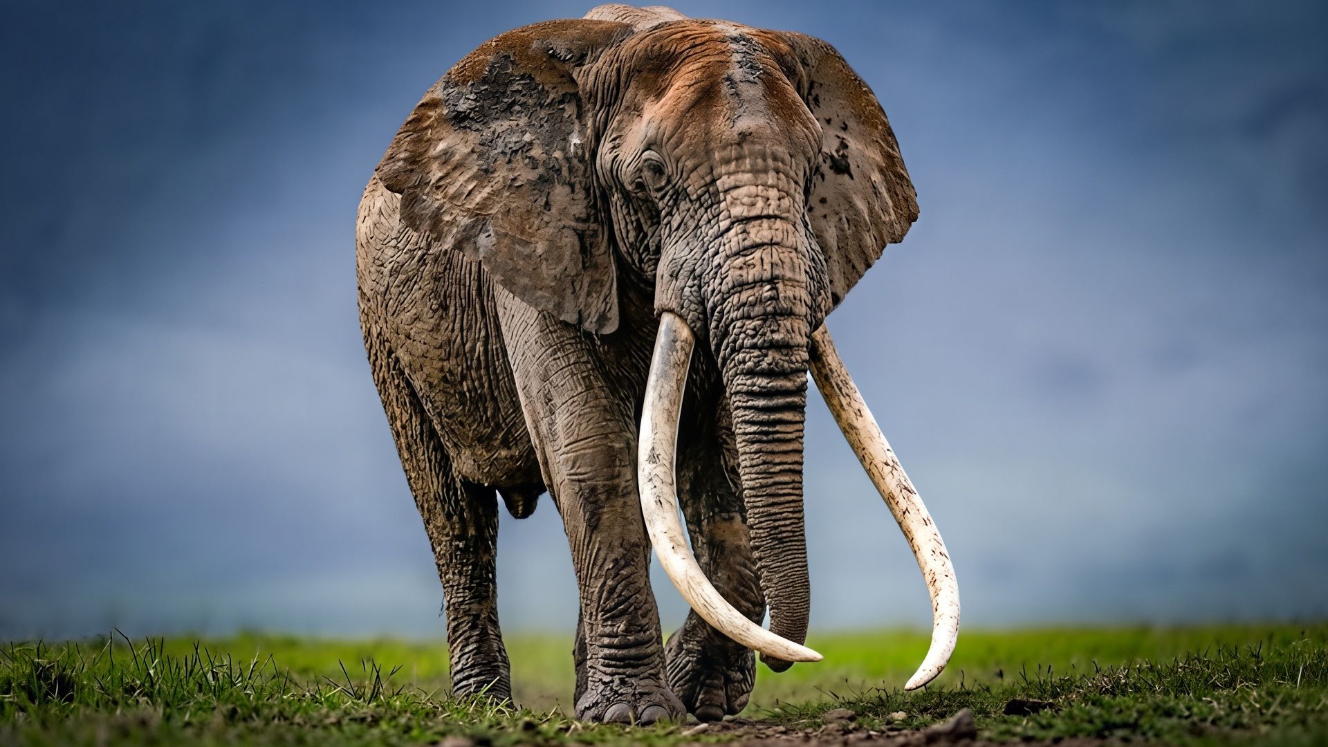 Big tusker elephant in Ngorongoro Crater, Tanzania
