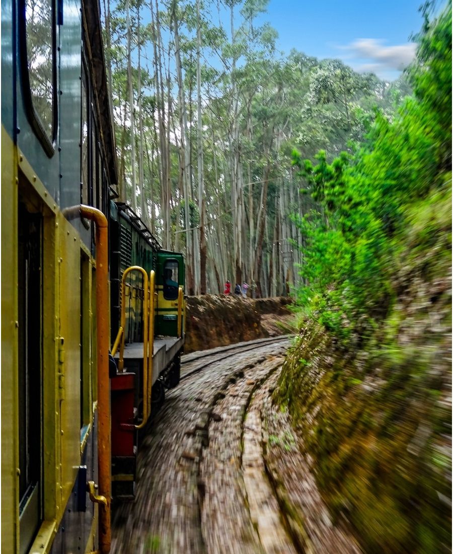 Narrow gauge train in Ooty, Nilgiri Hills, India