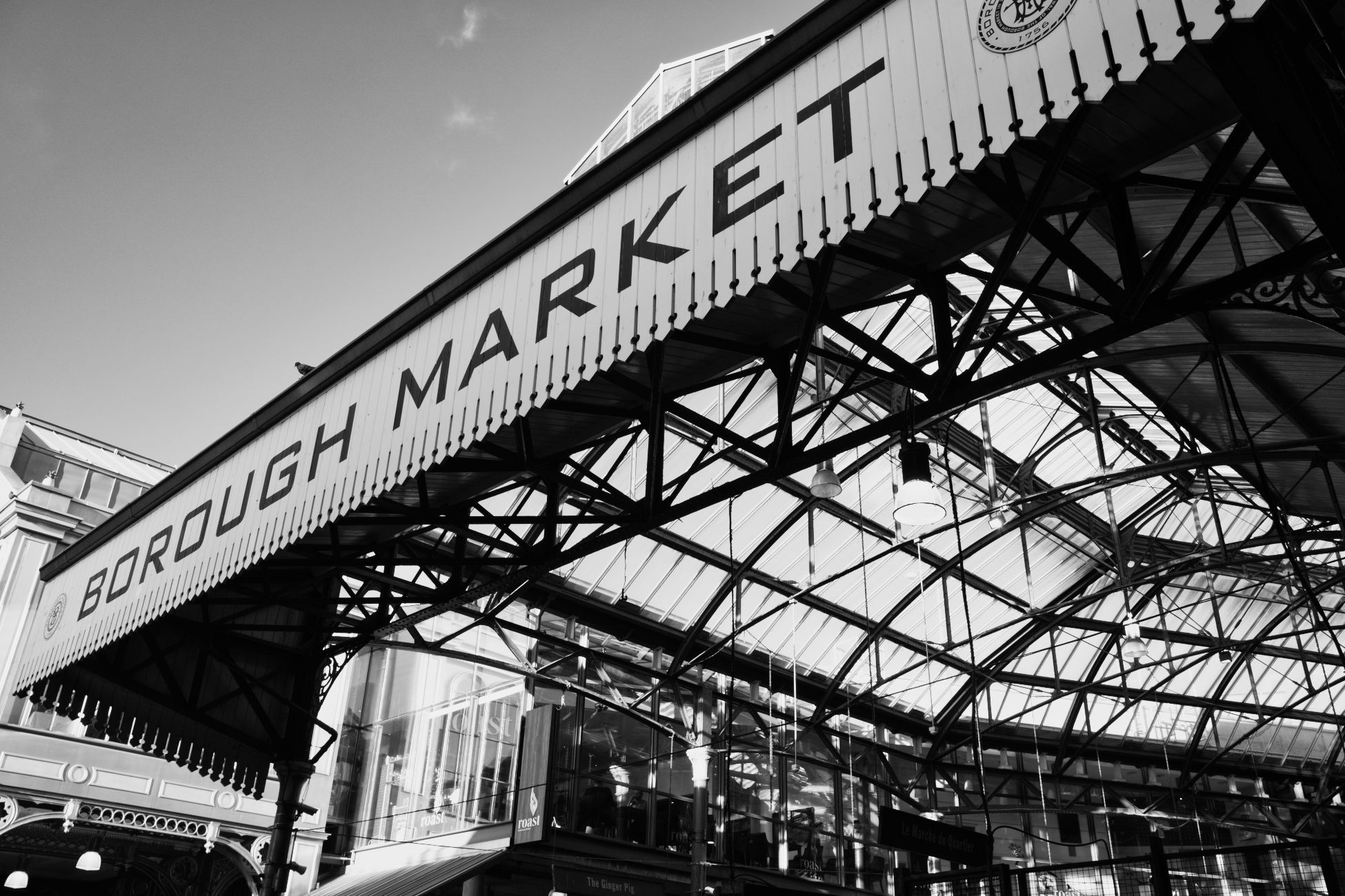 Borough Market, London — cinematic B&W