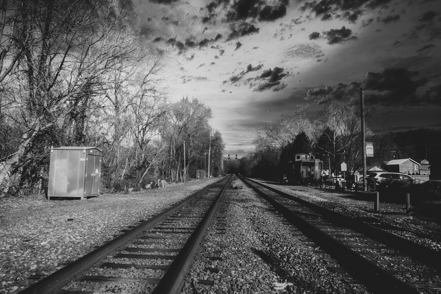 Railway tracks — cinematic B&W